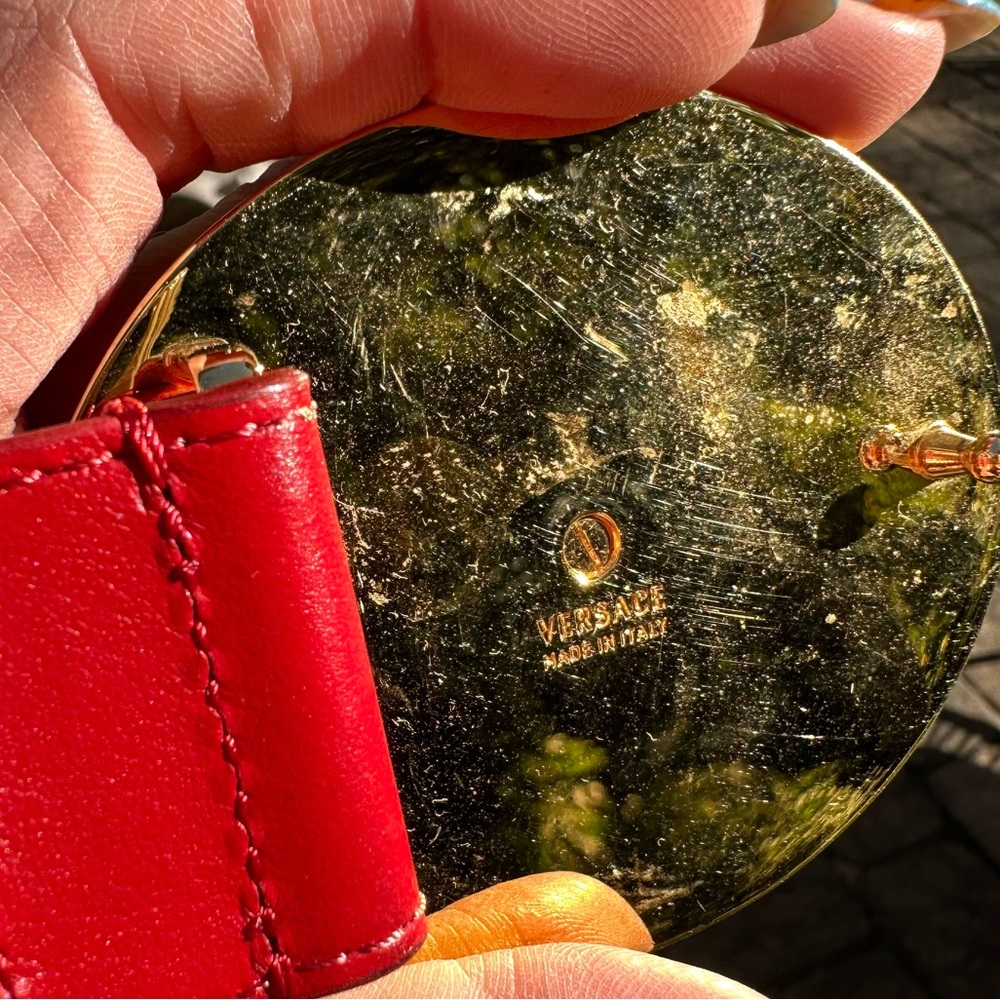 Versace Red Medusa Belt - Picture 2 of 10